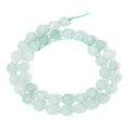 8mm Faceted Natural Jadeite Stone Loose Round Semi Gemstone Beads for Bracelet Necklace Jewelry DIY Making - color: Jadeite-1