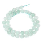 8mm Faceted Natural Jadeite Stone Loose Round Semi Gemstone Beads for Bracelet Necklace Jewelry DIY Making - color: Jadeite-1