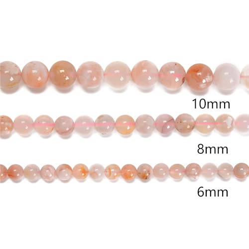 65Pcs 6mm Coffee Vein Agate Natural Round Loose Real Stone Beads Gemstone Genuine for DIY Hand Made Craft Jewelry Bracelet Earring Necklace String Making Energy Healing Power - color: Coffee Vein Agate, size: 6mm
