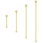 Necklace Extender, 4Pcs Gold 925 Sterling Silver Necklace Extenders Chain Bracelet Anklet Extension for Women Multiple Necklaces Jewelry (1”, 2”, 3”, 4”) - color: Golden