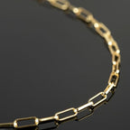YOUBEIYEE 16.4 Feet 18K Gold Plated Brass Chain Roll Flat Paperclip Chain for Jewelry Making Handmade Women Necklace Bracelet DIY Jewelry Findings - color: Flat Paperclip