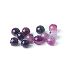100Pcs Natural Stone 6mm Purple Striped Agate Round Loose Gemstone Energy Healing Beads Hole Size 1mm DIY Smooth Beads for Bracelet Necklace Earrings Jewelry Making - color: Purple Striped Agate, size: 6mm
