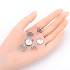 100pcs Adabele 304 Grade Surgical Stainless Steel Hypoallergenic Earring Post Bezel Cup Tray Blank Setting 100 Earnut Backs for 12mm Cabochon Resin DIY Earrings Jewelry Making SJF7-12 - size: 12mm (0.47 inch)