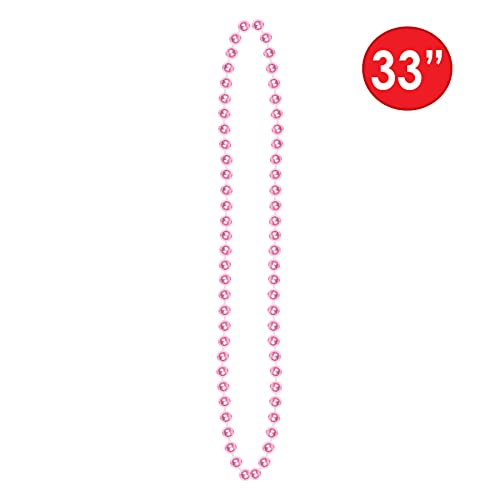 Party Beads - Small Round - size: 12-Pack, style: Pink (12-Pack)