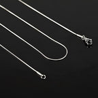 UMAOKANG 12pcs 18 Inch Snake Chain Necklace for Jewelry Making, Silver Plated Stainless Steel Chains Bulk Jewelry Making Supplies - color: Silver Snake, size: 18 Inch