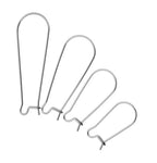 50pcs Adabele 316 Grade Surgical Stainless Steel Hypoallergenic Earring Hooks 30mm Kidney Ear Wire (Wire 0.8mm/20 Gauge) for DIY Earrings Jewelry Making SEF187-30 - size: 30mm (1.18 inch) Long
