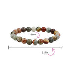 Bling Jewelry Natural Multi Color Semi Precious Gemstone Round Bead 8MM Strand Stackable Stretch Bracelet For Women Men Teen Unisex - color: Multicolor Set