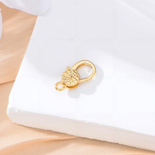 10K Gold Jewelry Clasp Necklace Extender Clasp Bracelet Extension Connector for DIY Necklace Bracelet Anklet Jewelry Making (Style 10) - style: Style 10