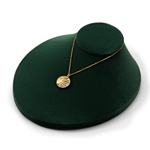 Oirlv Necklace Holder Bust Velvet Jewelry Display Necklace Display for Vendors Display Pendant Display Stand Green - color: Green Velvet