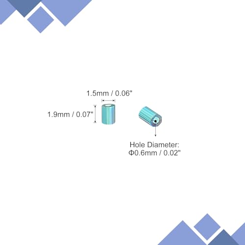 uxcell 1400Pcs Glass Bugle Beads, 1.9x1.5mm Tube Mini Loose Glass Seed Spacer Bead for DIY Earrings Necklaces Bracelets Jewelry Making (Malachite Blue) - color: Malachite Blue, size: 1.9x1.5mm