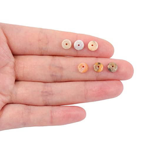 JOE FOREMAN 2x6mm Natural Yellow Crazy Lace Agate Stone Heishi Disc Rondelle Spacer Beads for Jewelry Making Full 15" Strand Energy Stone Healing Power Crystal - color: Yellow Crazy Lace Agate