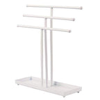 AUTODECO Jewelry Organizer Stand 3 Tier Tabletop Bracelet Rings Watches Necklace Display with Tray Great for Women White - color: Xy011-white