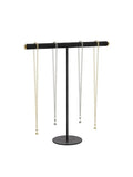 T-Bar Necklace Bracelet Organizer Stand, Velvet Jewelry Hanger Display Stand, Necklace And Bracelet Holder Rack for Men Women (Black) - color: Black