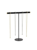 T-Bar Necklace Bracelet Organizer Stand, Velvet Jewelry Hanger Display Stand, Necklace And Bracelet Holder Rack for Men Women (Black) - color: Black