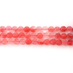 6mm Faceted Natural Watermelon Red Stone Beads Coin Disc Gemstone Spacer Beads for Jewelry Making DIY Bracelet Necklace - color: Watermelon Red