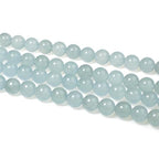 MJDCB Stone Beads 6mm 60pcs Round Grey Blue Jade Loose Gemstone Bead Charms for Jewelry Making Bracelet Necklace Earring Pendant - color: Grey Blue Jade, size: 6mm