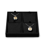 Oirlv Microfiber 4 Slots Jewelry Pendant Display Tray Vanity Modular Jewelry Tray - style: P13711