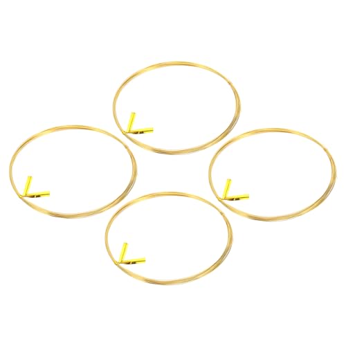 PATIKIL Half Hard Brass Wire, 4Pcs 29Gauge/0.3mm Diameter 10m/32.8ft Pure Craft Wire for Jewelry Making Beading Garden Plants - size: 29Gauge/0.3mm