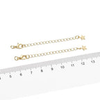 BEADIA 14K Gold Plated Extender Chains 75mm 20pcs Star Extension Tail Chains for Jewelry Making Findings - color: Star