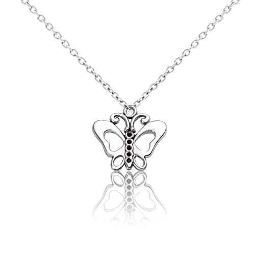 Jdesun 100g Craft Supplies Antique Silver Mixed Butterfly Charms Fly Insect Pendant Charms for DIY Necklace Bracelet Crafting,30-60pcs - style: Silver Butterfly Charms