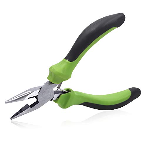 SPEEDWOX Mini Long Nose Pliers 4-1/2 Inches Precision Wire Cutters with Spring Fine Beading Pliers Precision Jewelry Making Tool Hobby Craft DIY - style: Long Nose Pliers