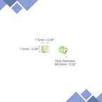 uxcell 1400Pcs Glass Bugle Beads, 1.5x1.5mm Tube Mini Loose Glass Seed Spacer Bead for DIY Earrings Necklaces Bracelets Jewelry Making (Silver-Light Green) - color: Silver-Light Green, size: 1.5x1.5mm