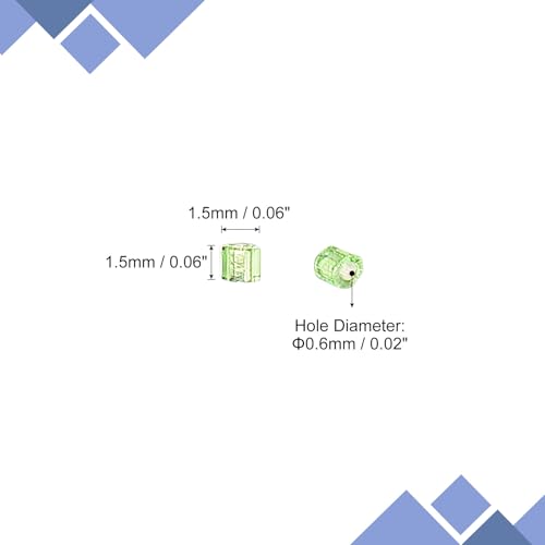 uxcell 1400Pcs Glass Bugle Beads, 1.5x1.5mm Tube Mini Loose Glass Seed Spacer Bead for DIY Earrings Necklaces Bracelets Jewelry Making (Silver-Light Green) - color: Silver-Light Green, size: 1.5x1.5mm