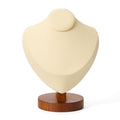 Jewelry Bust Necklace Display Microfiber Jewelry Necklace Display Stand for Show Selling - color: White