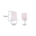 BEADIA Natural Rose Quartz Cuboid Stone Loose Semi Gemstone Beads for Jewelry Making 8mmx12mm 38cm/Strand - color: Rose Quartz, size: 8mm X 12mm