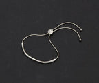 WOWORAMA Adjustable Slider Bracelets for Women Bar Friendship Bangle Bracelet for Women Gold/White Gold/Rose Gold Bolo Bracelet - color: Twist Bar-White Gold
