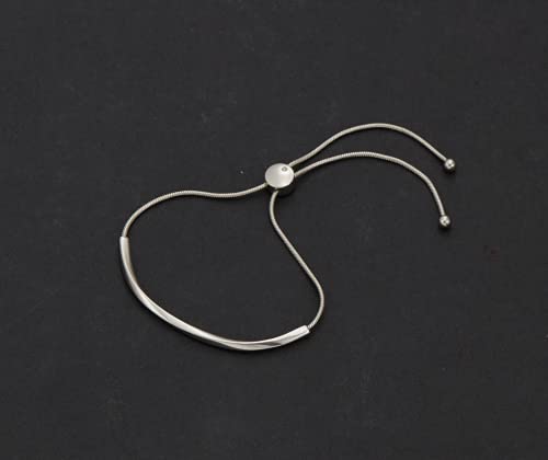 WOWORAMA Adjustable Slider Bracelets for Women Bar Friendship Bangle Bracelet for Women Gold/White Gold/Rose Gold Bolo Bracelet - color: Twist Bar-White Gold