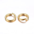 HDSupplies 50 Pieces - 304 Gold Tone Stainless Steel Jump Rings - 10mm - 15 Gauge (1.4mm Thickness) - color: Gold Tone Stainless Steel, size: 10mm / 1.4mm Thick / 15 Gauge