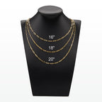 YOUBEIYEE 10pcs Paperclip Chain Necklace for Women Dainty Gold Plated Stainless Steel Jewelry Chain Necklace Bulk - color: Gold, size: 16inch (2.5x6.5mm)