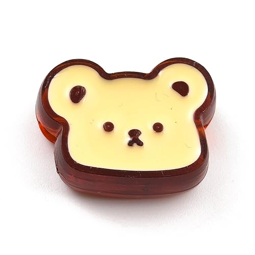 Ipotkitt 30 Pcs Transparent Acrylic Bear Beads with Enamel Cartoon Animal Spacer Beads Cute Bear Head Beads for DIY Bracelet Necklace Earring Supplies - color: 30pcs-Acrylic Bear Beads-19.5x26x9mm