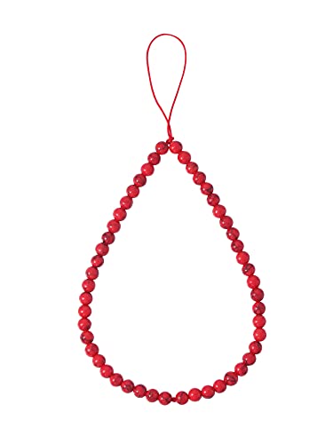 Semi-Precious Gem Stones Beaded Phone Charm Cell Phone Lanyard Wrist Strap Handmade Natural Gemstone Phone Chain string - color: Red Turquoise