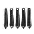 50mm Natural Hematite Hexagonal Wand Jewelry Making Crystal Pointed Chakra Reiki Healing Beads 2mm Hole Drilled(Pack of 5) - color: Hematite