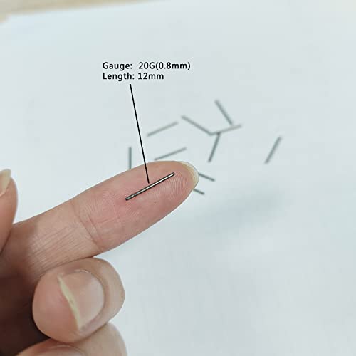 6pcs 20G Pure Titanium Earring Posts Pins Hypoallergenic Nickel Free Piercing Earrings Findings for Women Men Sensitive Ears 12mm - color: 6pcs 12mm 20G ear pin, size: 6PCS
