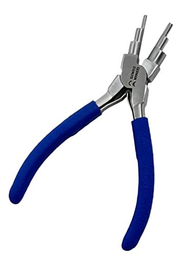 Premium German 2 EA Jewelry Pliers Including 6 in 1 Bail Making Pliers Jewelry Bail Pliers,Nylon Nose Pliers for Jewelry Making Beading Looping Shaping Wire DIY Crafts