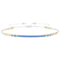 KELITCH Adjustable turquoise bead bracelet single color knitting friendship bracelet fashion jewelry daily wear gift (28 color selection) - color: Blue 20K