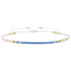 KELITCH Adjustable turquoise bead bracelet single color knitting friendship bracelet fashion jewelry daily wear gift (28 color selection) - color: Blue 20K