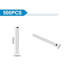 PH PandaHall 500pcs 15mm Long Stainless Steel Tube Beads Straight Tube Charms Metal Smooth Finding Beads for Jewelry Crafts Making Findings - size: 15mm long