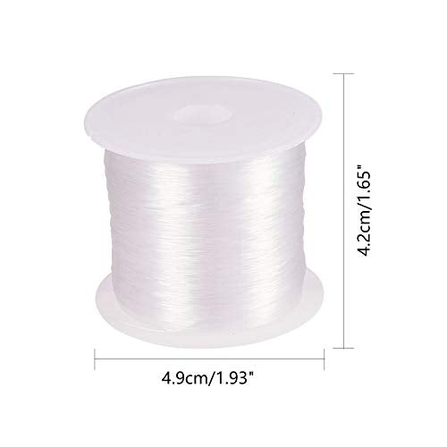 PH PandaHall 109 Yards 0.25mm Clear Fishing Line Invisible Nylon Thread Jewelry String Wire Crystal Beading Cords String for Party Christmas Decor, Seed Beads Jewelry Bracelet Making - size: 0.25mm