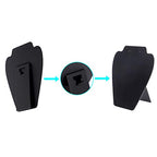 KINJOEK 10 PCS Black Necklace Display Holder, Foldable Velvet Jewelry Easel Display Stand Tower Rack for Shows Business Home - size: 7.07× 8.15 Inch 10PCS