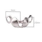 304 Stainless Steel End Caps 2.5x5mm 600pcs Knot Covers for Jewelry DIY Making and Repairing - color: End Caps, size: 2.5x5mm