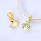 LAZA Charms for Bracelets 925 Sterling Silver Butterfly Summer Travel Ocean Lucky Charm Beads Pendant Jewelry for Women Mom - color: Golden Bees