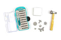 Cousin DIY Stamp & Go Metal Stamping Tool Kit Set with Hammer, Charms, Block and Bits, Multi