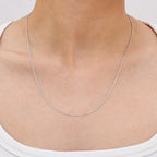 Gacimy Chain Necklace for Women, 14K Gold Plated/Silver Tone Cable Chain for Women, 1.1/1.3mm Thin Dainty Necklace Chains 16-24 Inch - size: 16 Inches, style: 1.1mm Silver