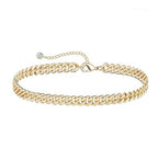 DEARMAY 14K Gold Plated Ankle Bracelets Set for Women Waterproof, Anklets for Women Cuban Link Layered Pack Jewelry Gift - color: Gold Anklet-O