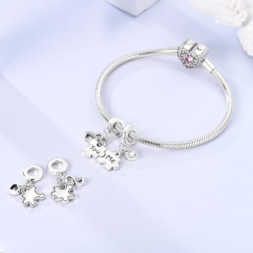 LAZA Charms for Bracelets 925 Sterling Silver Butterfly Summer Travel Ocean Lucky Charm Beads Pendant Jewelry for Women Mom - color: You and Me love infinitely