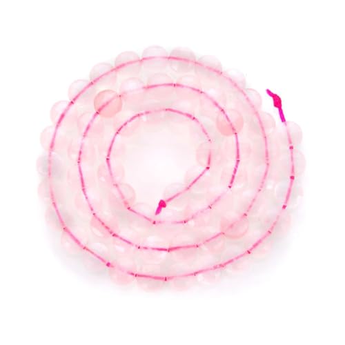 Adabele 15 Inch Natural Rose Quartz Pink Crystal Gemstone 6mm Faceted Flat Round Coin Loose Beads Gem Stone Spacer (57-61pcs) for Jewelry Making GZ13-9 - color: Rose Quartz, size: 15 Inch/1 Strand
